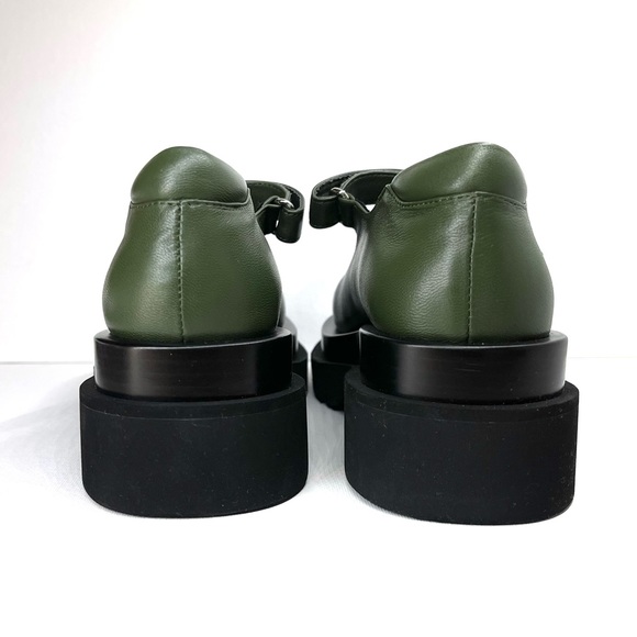 JEFFREY CAMPBELL FREE PEOPLE — PIPER PLATFORM MARY JANES, OLIVE, SIZE US 6.5 - Picture 9 of 17